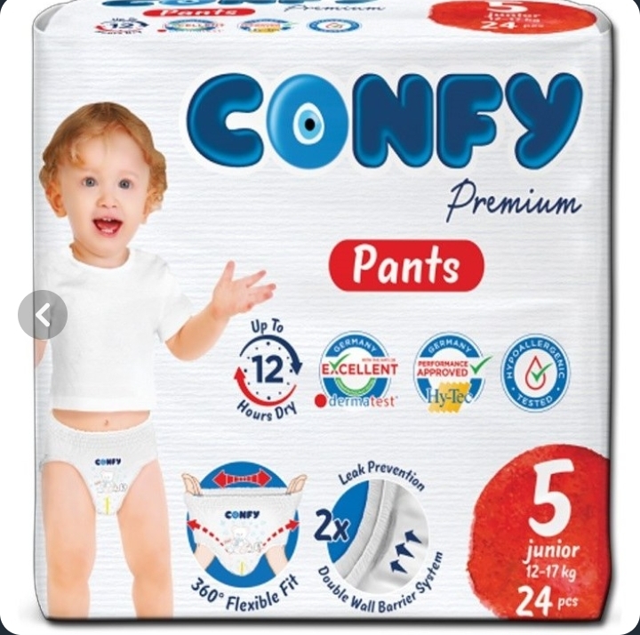 پوشک کانفی بیبی سایز ۵ شورتی 24 عددی